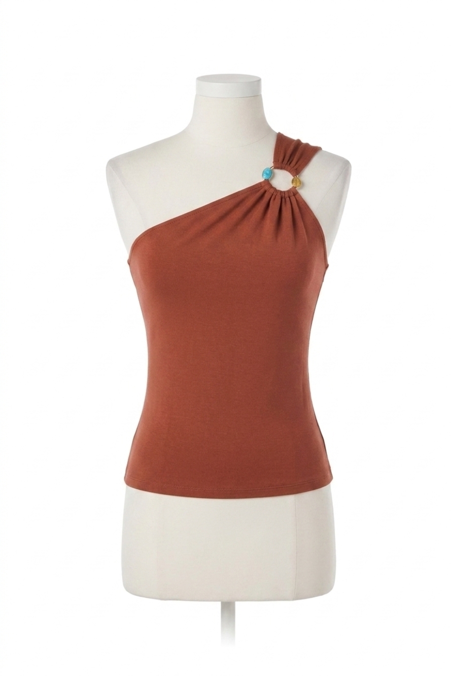 NEW ASTR ania sweater top in brown